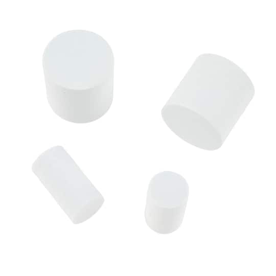 12 Packs: 40 ct. (480 total) White 3D Foam Cylinders by Creatology&#x2122;